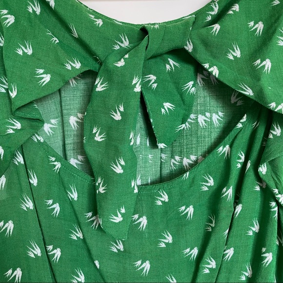 Anthropologie Vanessa Virginia Green Peplum Top - Picture 7 of 7